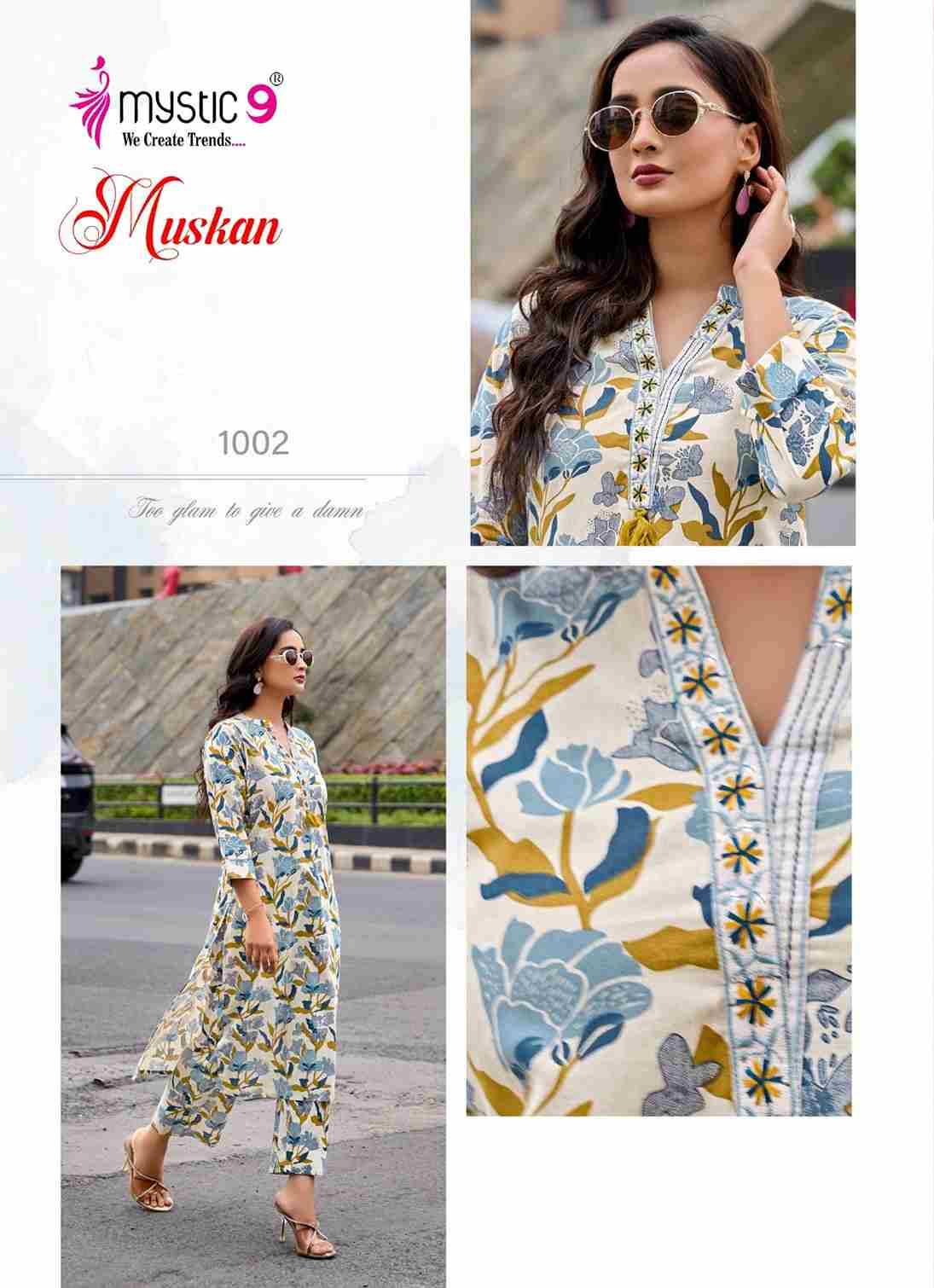 Muskan By Mystic 9 1001 To 1010 Series Designer Stylish Fancy Colorful Beautiful Party Wear & Ethnic Wear Collection Cotton Co-Ord At Wholesale Price