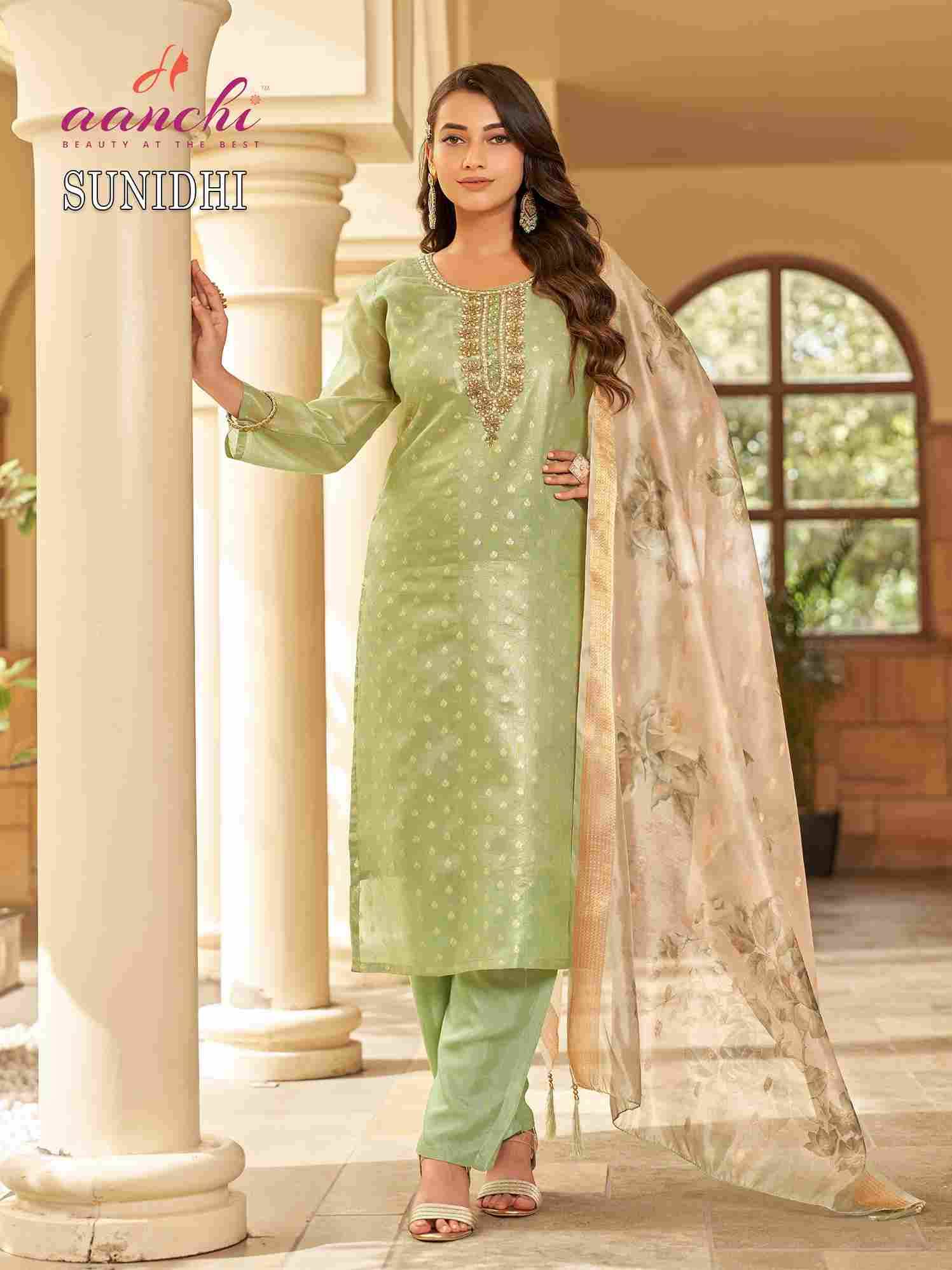 Sunidhi By Aanchi 01 To 04 Series Beautiful Suits Colorful Stylish Fancy Casual Wear & Ethnic Wear Pure Jacquard Dresses At Wholesale Price
