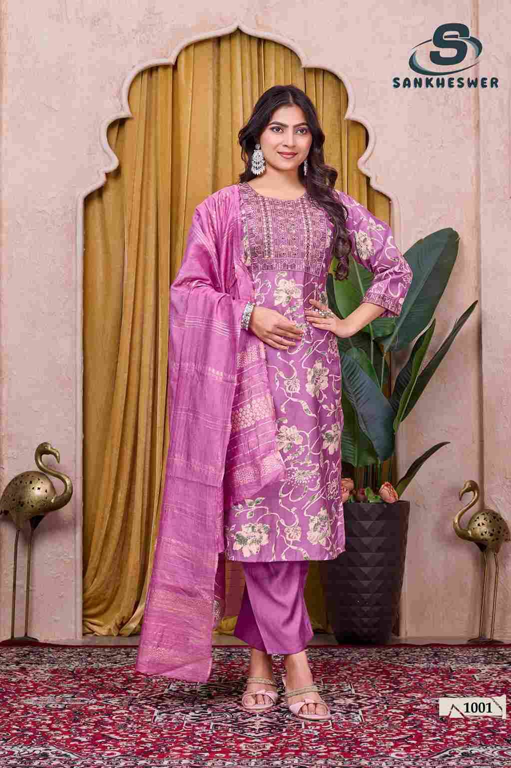 Sufiyana Vol-1 By Sankheswer 1001 To 1010 Series Beautiful Suits Colorful Stylish Fancy Casual Wear & Ethnic Wear Vertican Dresses At Wholesale Price