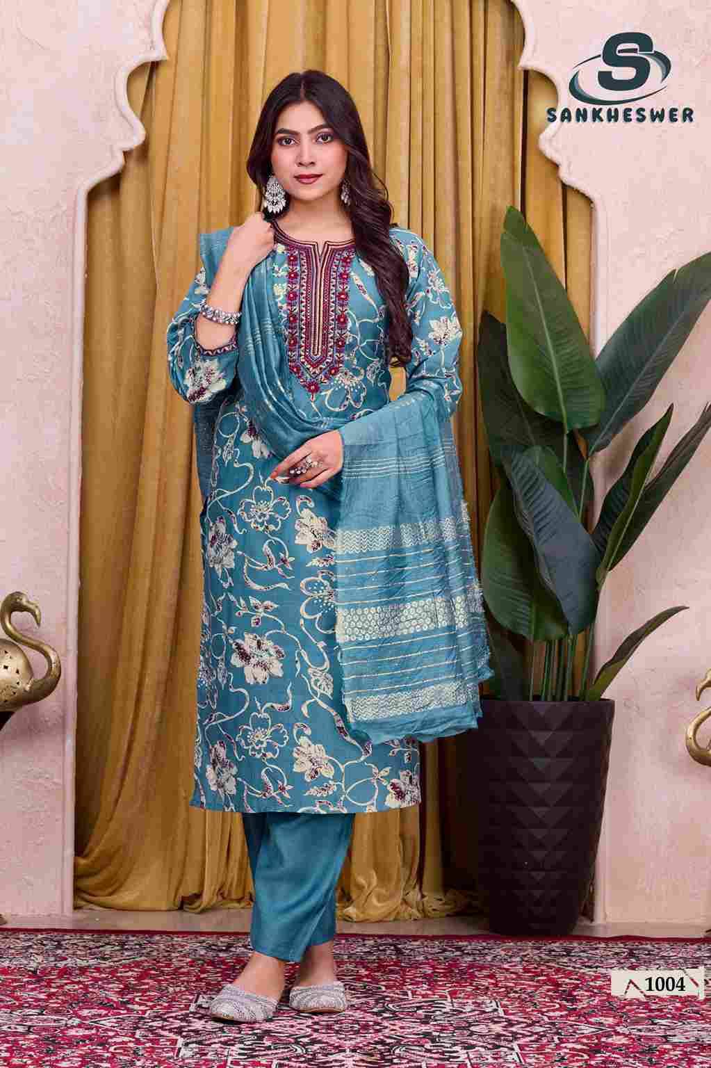 Sufiyana Vol-1 By Sankheswer 1001 To 1010 Series Beautiful Suits Colorful Stylish Fancy Casual Wear & Ethnic Wear Vertican Dresses At Wholesale Price