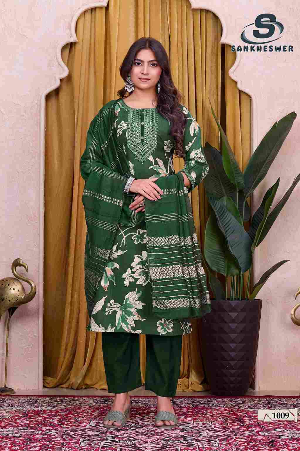 Sufiyana Vol-1 By Sankheswer 1001 To 1010 Series Beautiful Suits Colorful Stylish Fancy Casual Wear & Ethnic Wear Vertican Dresses At Wholesale Price