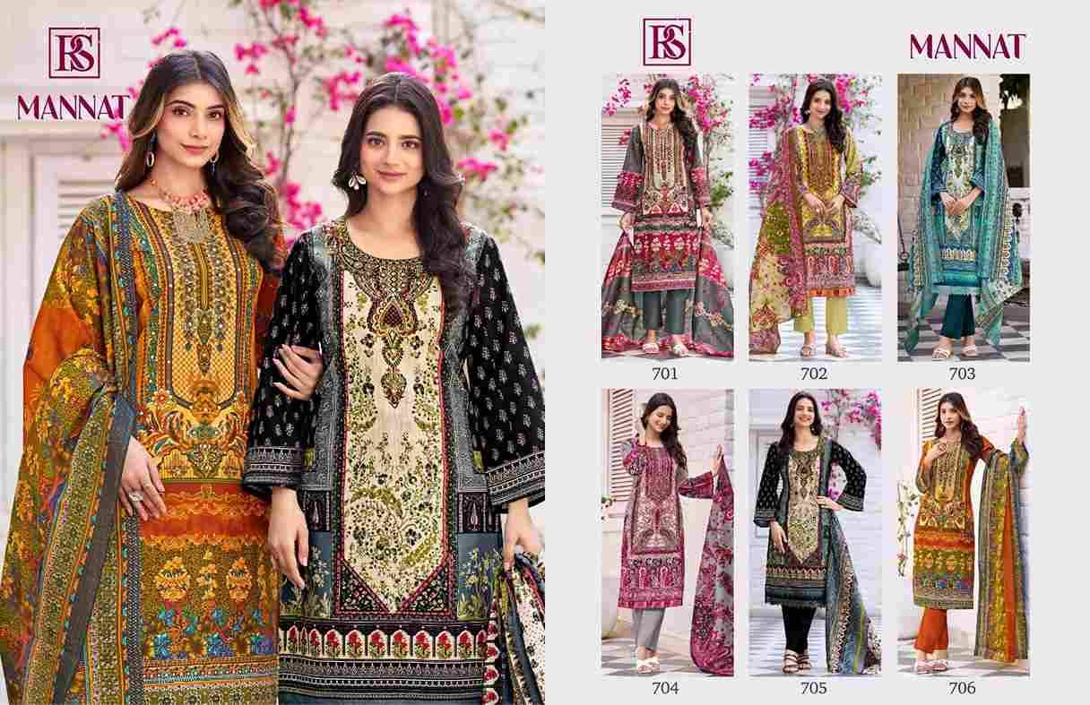 Mannat By Rangi Sangi 701 To 706 Series Beautiful Festive Suits Stylish Fancy Colorful Casual Wear & Ethnic Wear Pure Cotton Dresses At Wholesale Price