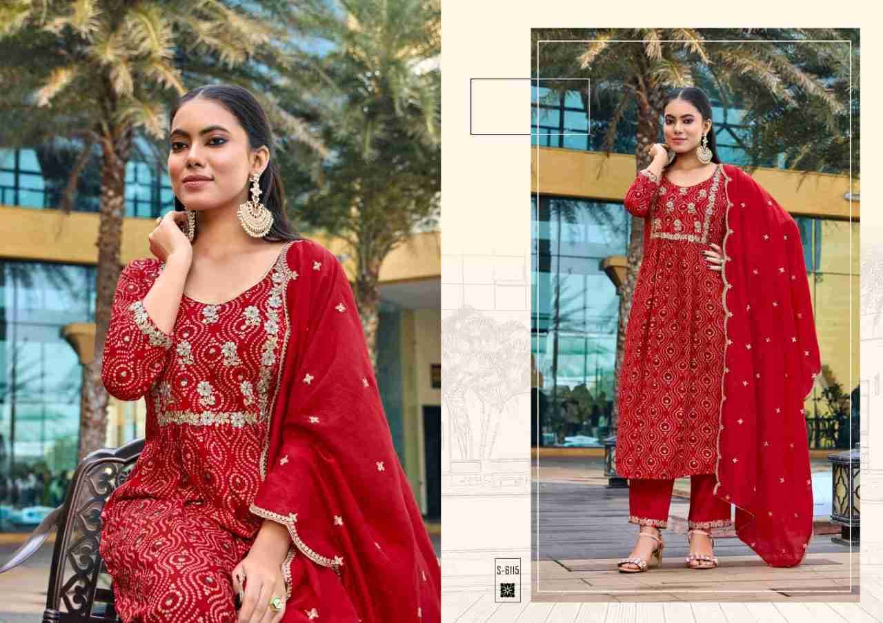 Bhargavi By SBS 6115 To 6118 Series Beautiful Festive Suits Colorful Stylish Fancy Casual Wear & Ethnic Wear Rayon Dresses At Wholesale Price
