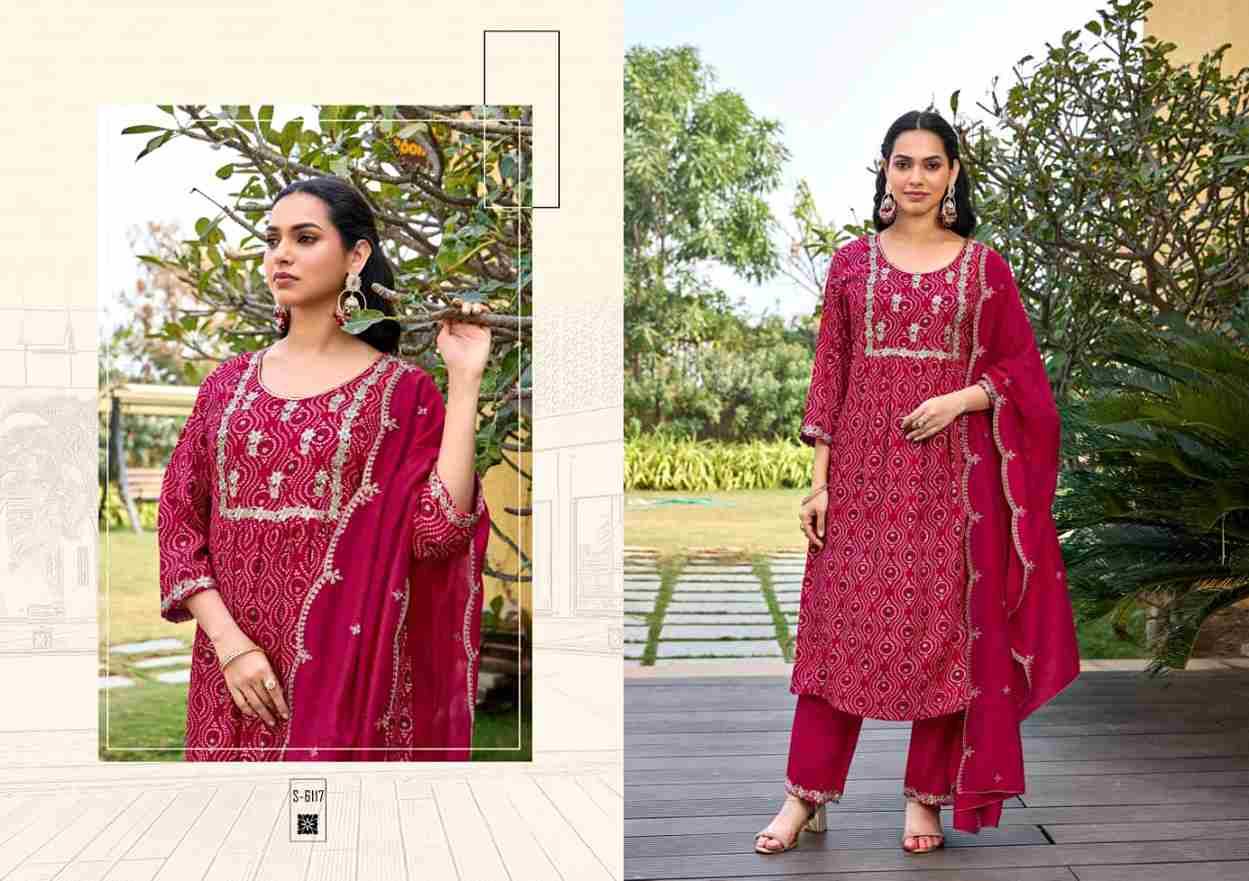Bhargavi By SBS 6115 To 6118 Series Beautiful Festive Suits Colorful Stylish Fancy Casual Wear & Ethnic Wear Rayon Dresses At Wholesale Price