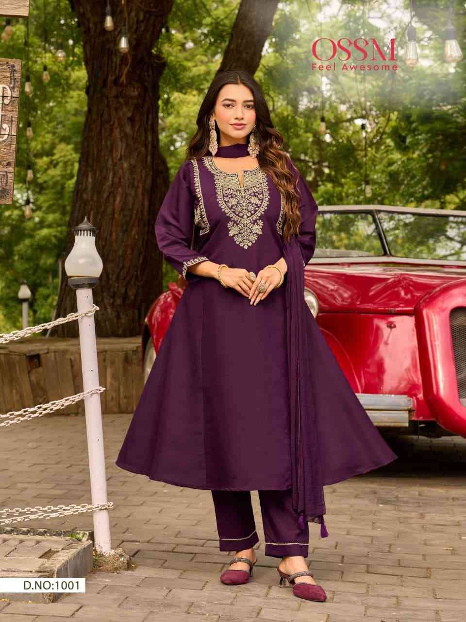 Gulzar Vol-2 By Ossm 1001 To 1006 Series Designer Festive Suits Beautiful Fancy Stylish Colorful Party Wear & Occasional Wear Viscose Silk Embroidered Dresses At Wholesale Price