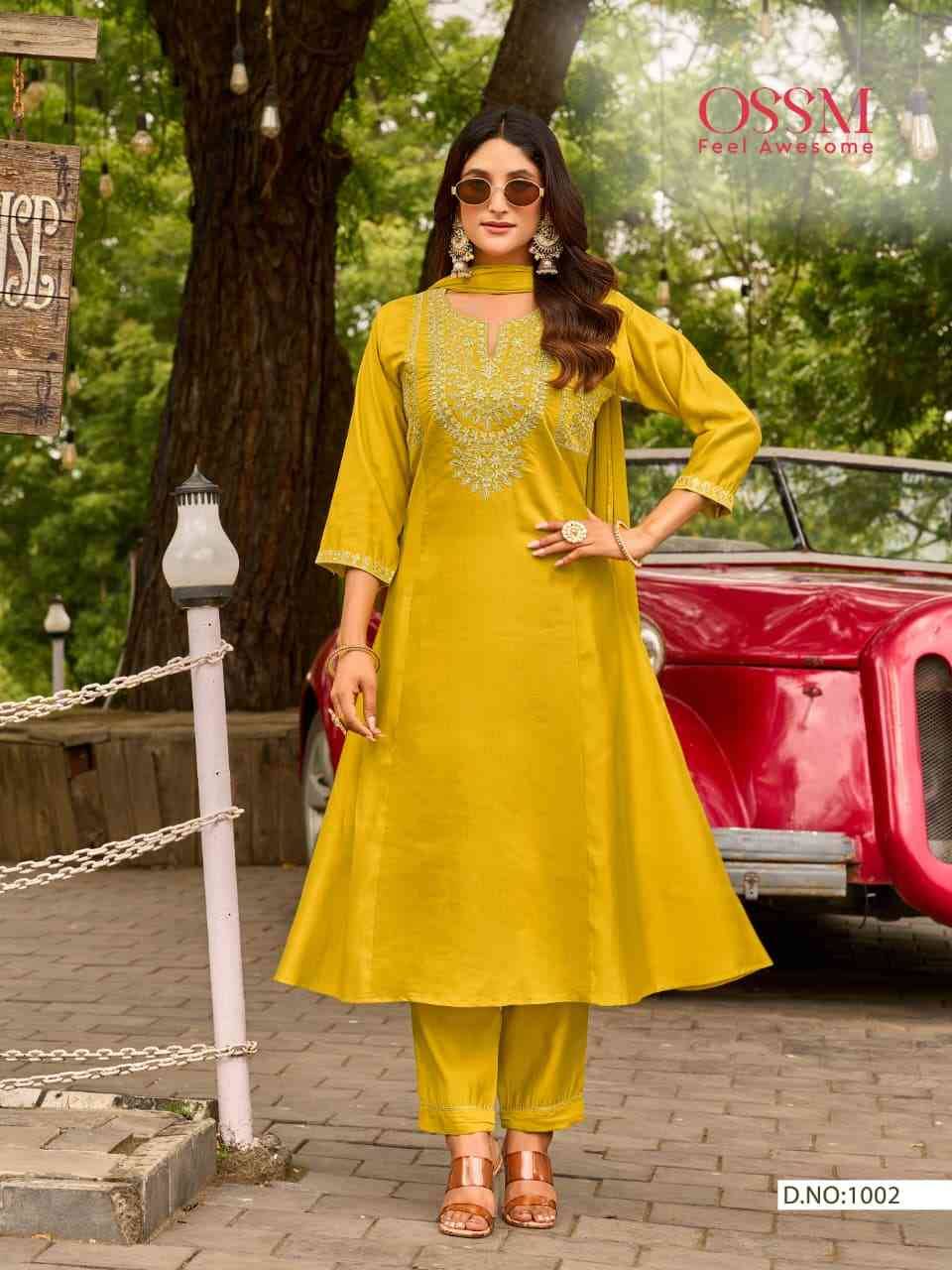 Gulzar Vol-2 By Ossm 1001 To 1006 Series Designer Festive Suits Beautiful Fancy Stylish Colorful Party Wear & Occasional Wear Viscose Silk Embroidered Dresses At Wholesale Price