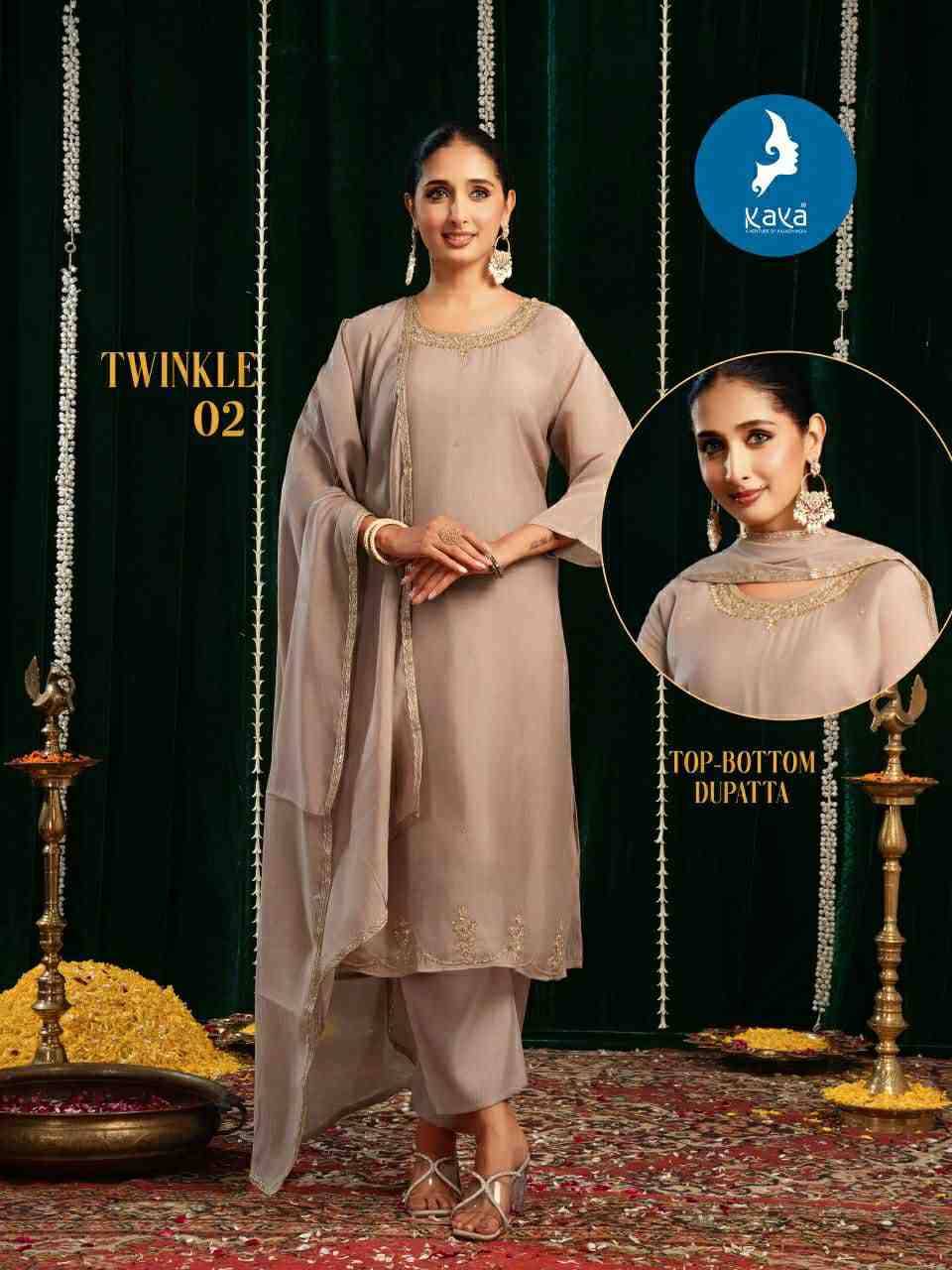 Twinkle By Kaya 01 To 06 Series Designer Festive Suits Beautiful Stylish Fancy Colorful Party Wear & Occasional Wear Mal Chanderi Dresses At Wholesale Price