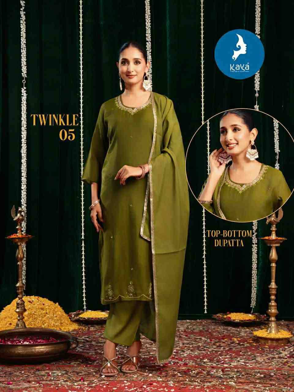 Twinkle By Kaya 01 To 06 Series Designer Festive Suits Beautiful Stylish Fancy Colorful Party Wear & Occasional Wear Mal Chanderi Dresses At Wholesale Price
