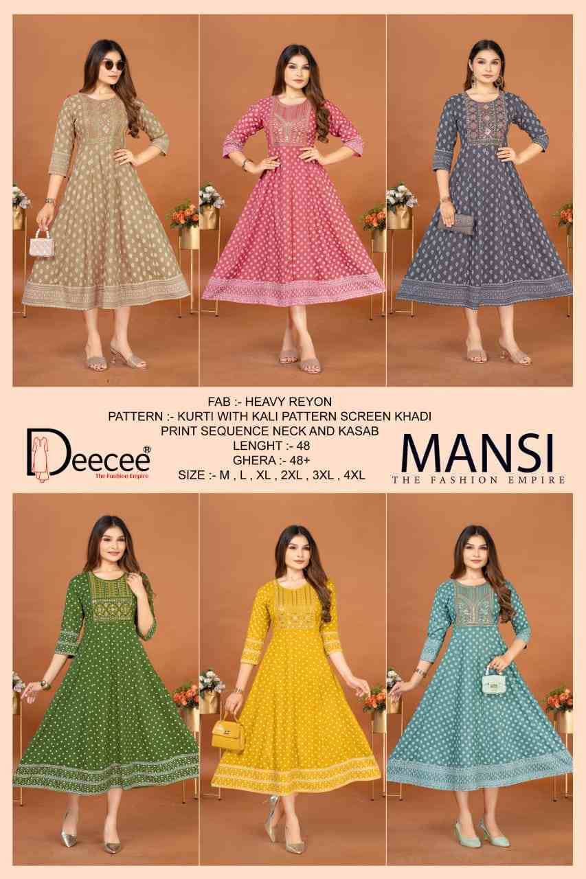 Mansi By Dee Cee 01 To 06 Series Designer Stylish Fancy Colorful Beautiful Party Wear & Ethnic Wear Collection Heavy Rayon Gowns At Wholesale Price