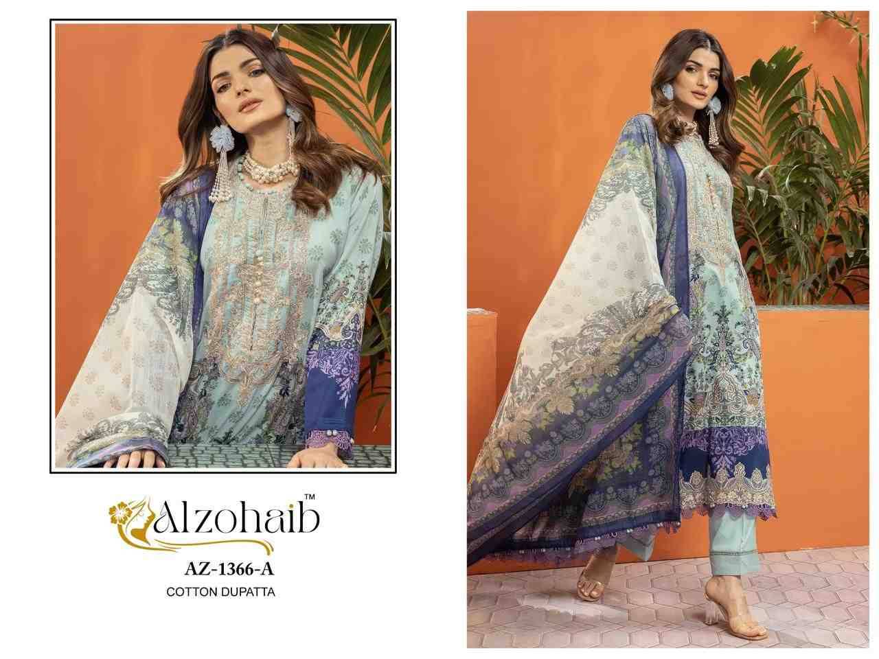 Aarifa By Alzohaib 1366-A To 1367-B Series Beautiful Pakistani Suits Stylish Fancy Colorful Party Wear & Occasional Wear Pure Cotton Print Dresses At Wholesale Price