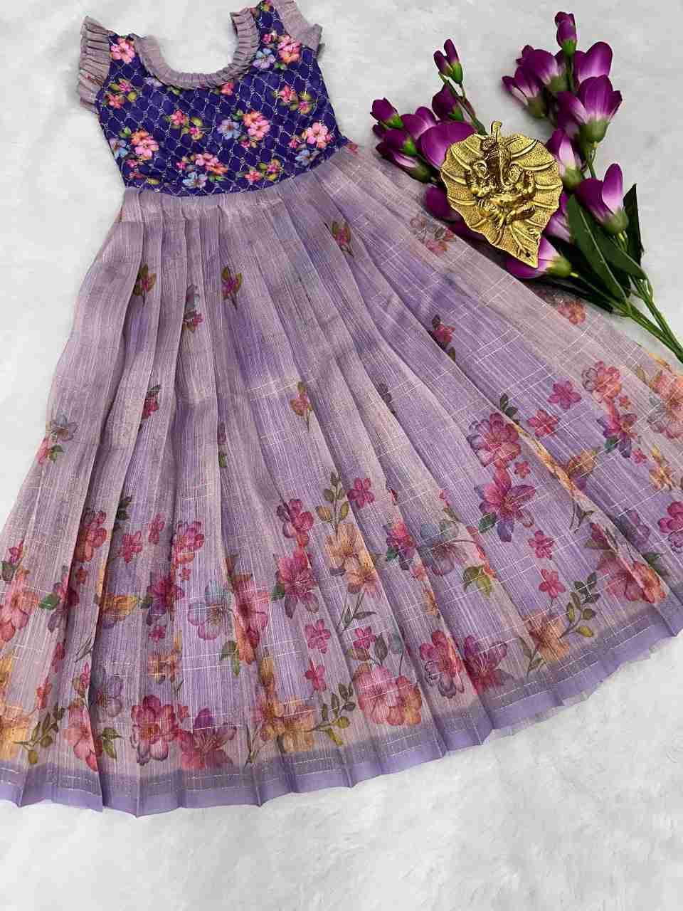 Pv-Kids-Gown Vol-18 By Fashid Wholesale 01 To 03 Series Designer Beautiful Collection Occasional Wear & Party Wear Pure Chinnon Silk Gowns At Wholesale Price