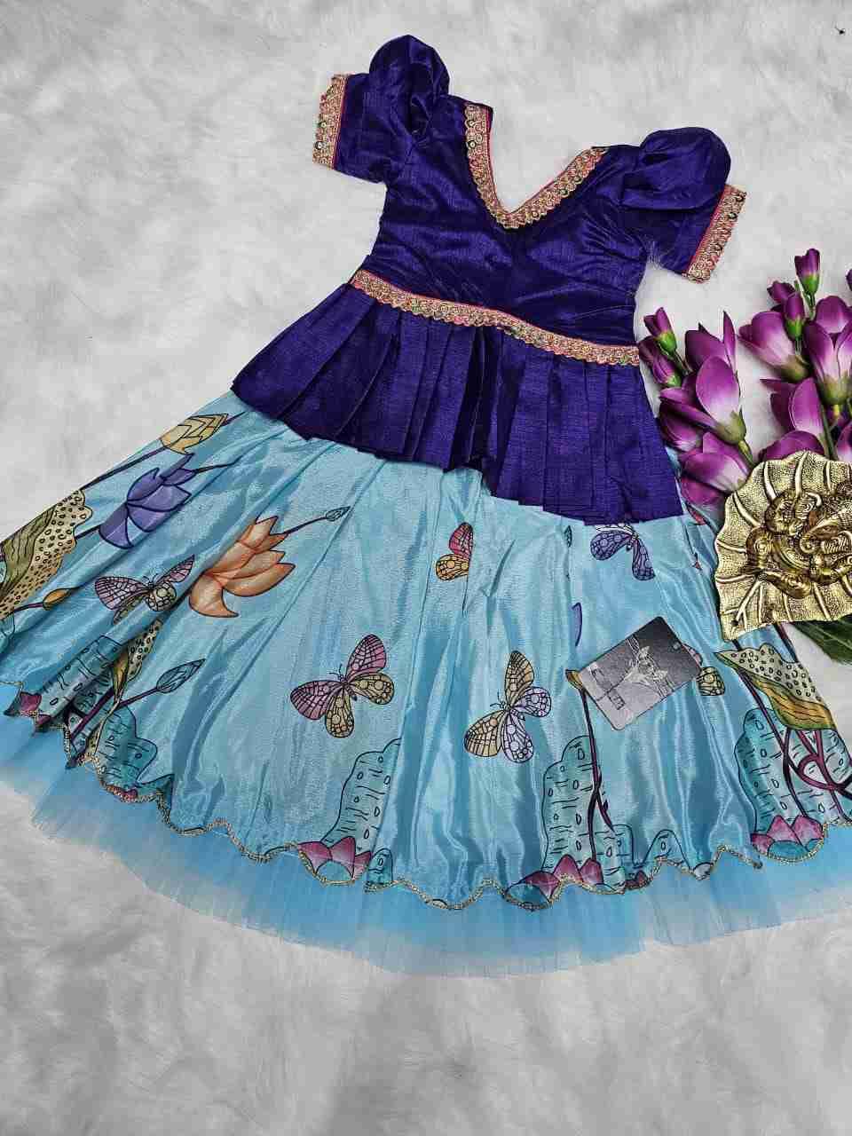 Pv-Kids Lehenga Vol-25 By Fashid Wholesale 01 To 09 Series Designer Beautiful Collection Occasional Wear & Party Wear Pure Silk Lehenga At Wholesale Price