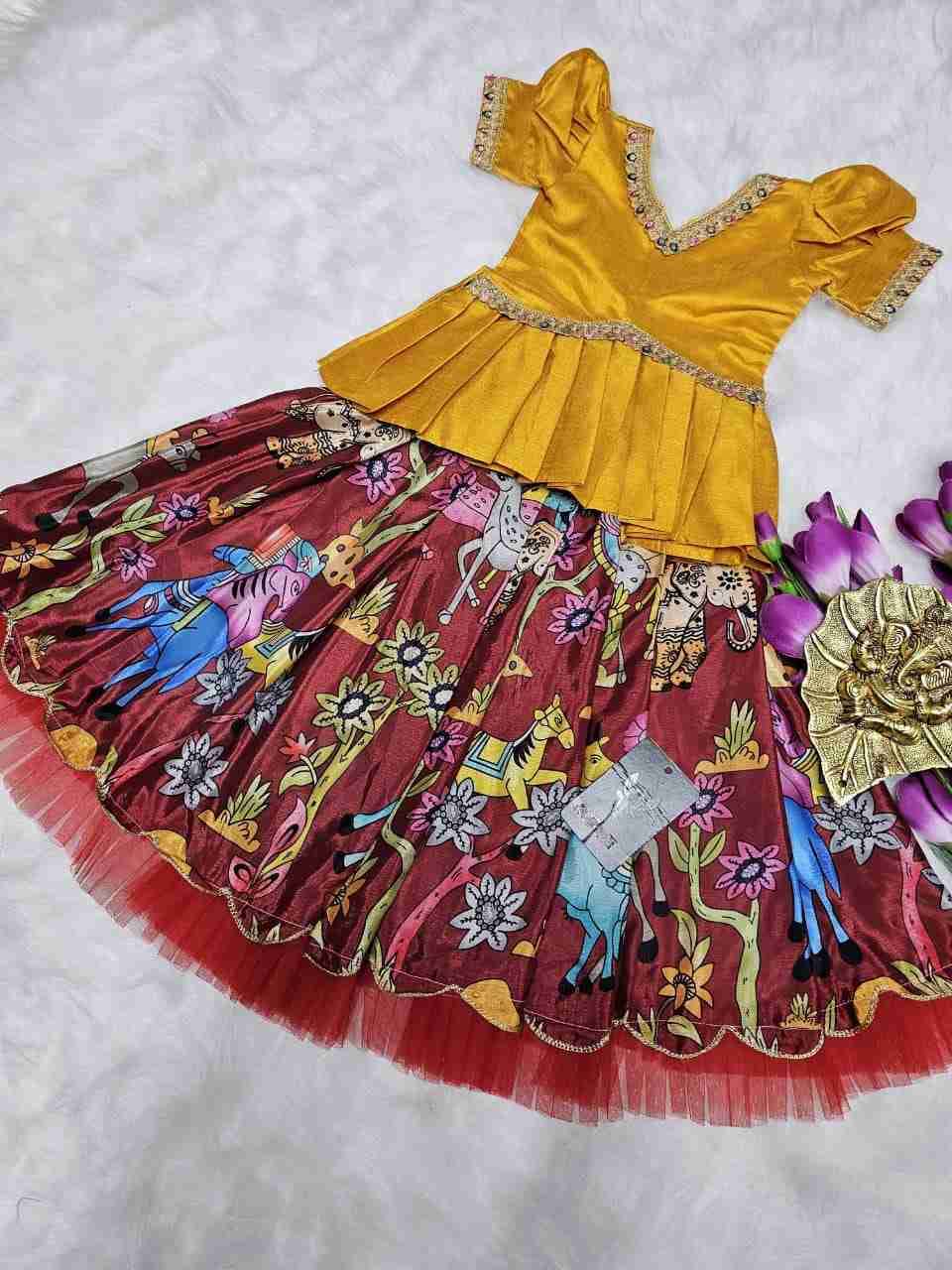 Pv-Kids Lehenga Vol-25 By Fashid Wholesale 01 To 09 Series Designer Beautiful Collection Occasional Wear & Party Wear Pure Silk Lehenga At Wholesale Price