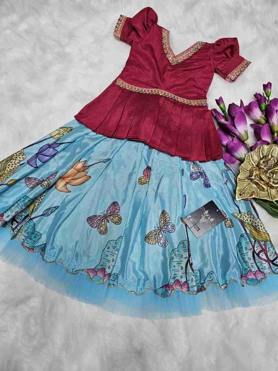 Pv-Kids Lehenga Vol-25 By Fashid Wholesale 01 To 09 Series Designer Beautiful Collection Occasional Wear & Party Wear Pure Silk Lehenga At Wholesale Price