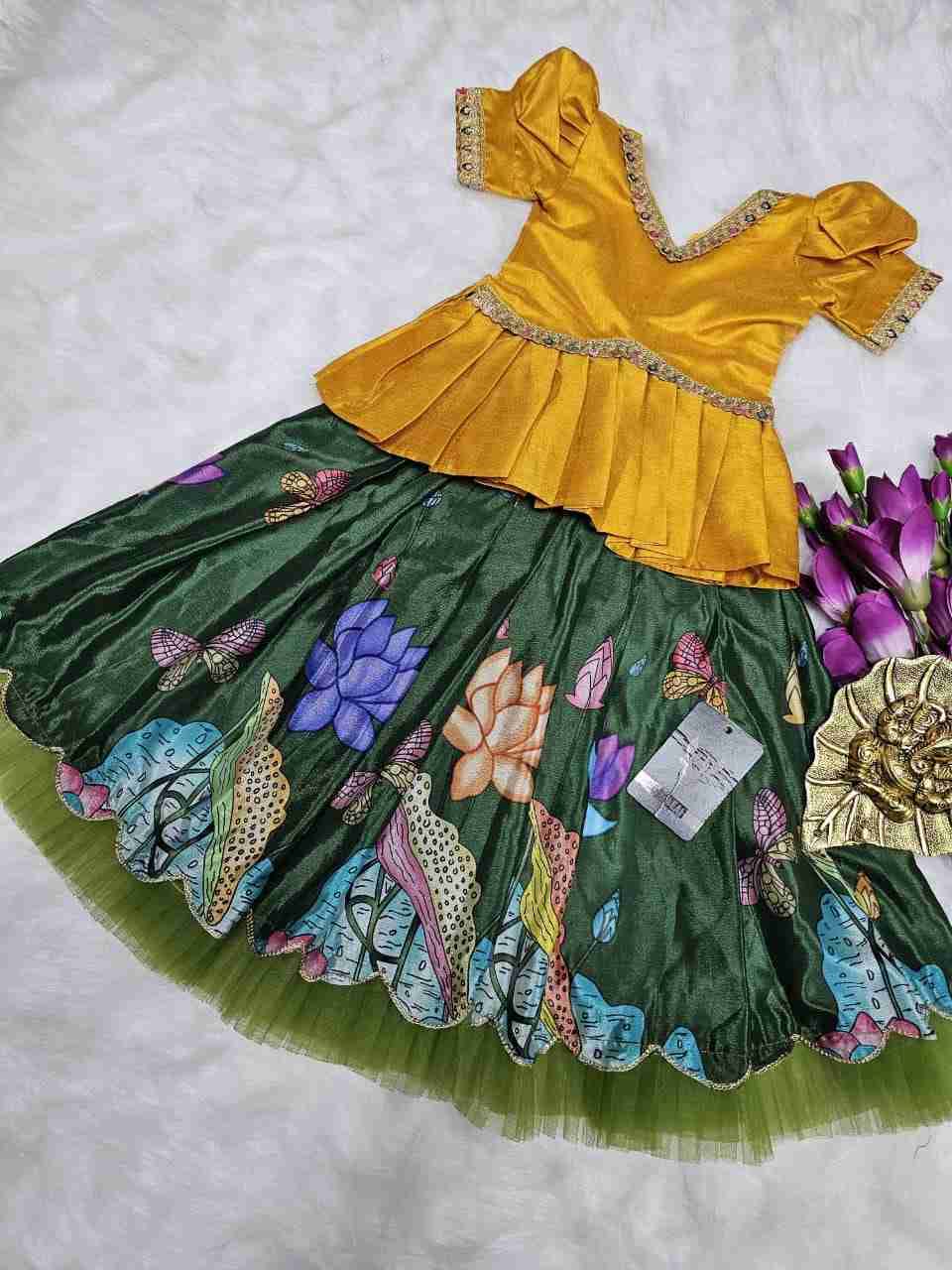 Pv-Kids Lehenga Vol-25 By Fashid Wholesale 01 To 09 Series Designer Beautiful Collection Occasional Wear & Party Wear Pure Silk Lehenga At Wholesale Price