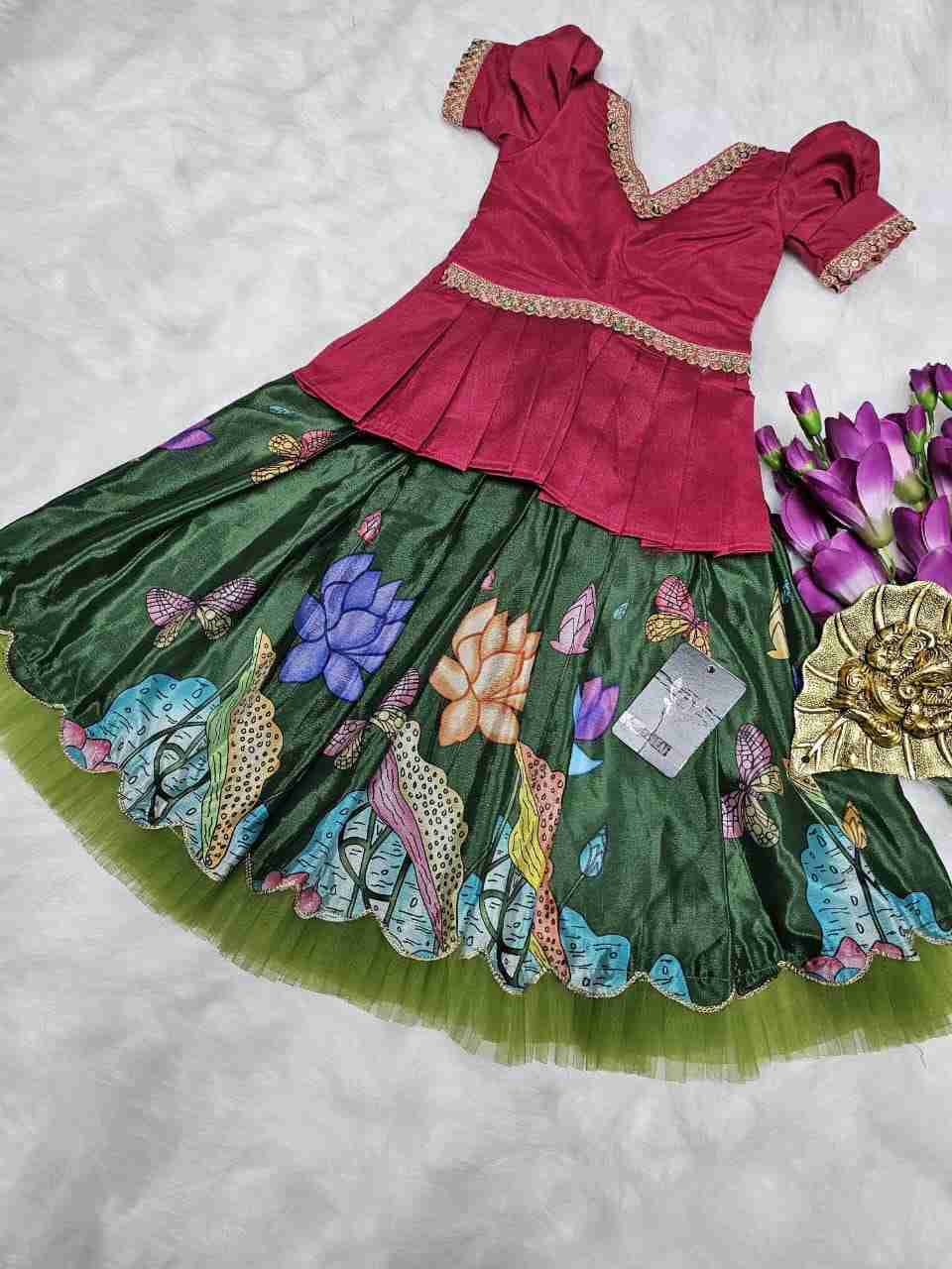 Pv-Kids Lehenga Vol-25 By Fashid Wholesale 01 To 09 Series Designer Beautiful Collection Occasional Wear & Party Wear Pure Silk Lehenga At Wholesale Price