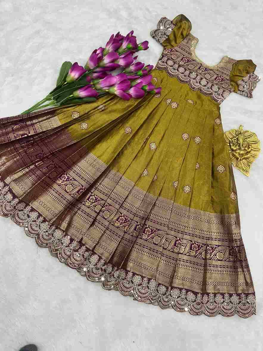 Pv-Kids-Gown Vol-25 By Fashid Wholesale 01 To 04 Series Designer Beautiful Collection Occasional Wear & Party Wear Pure Shimmer Silk Gowns At Wholesale Price