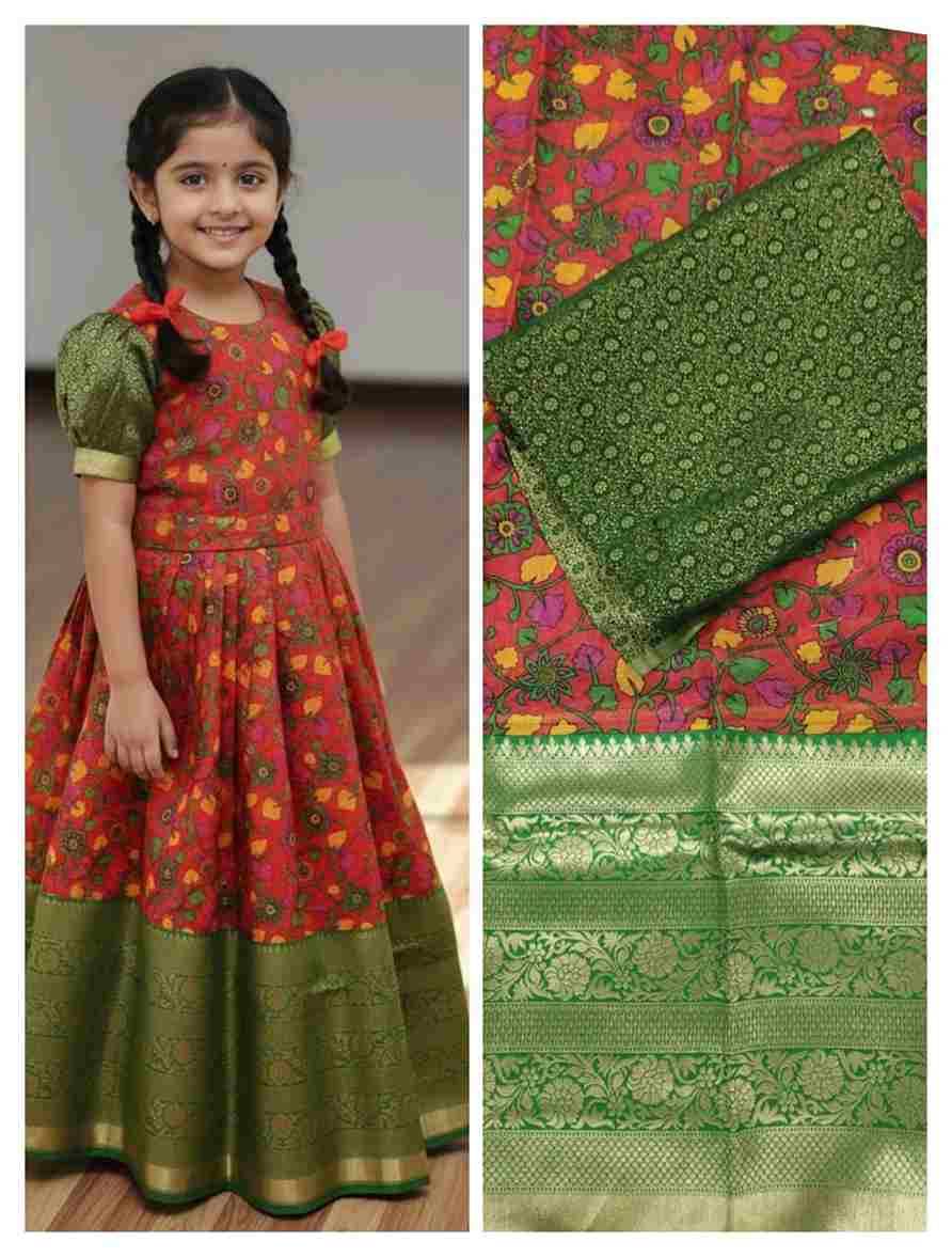 Pv-Kids-Gown Vol-26 By Fashid Wholesale 01 To 02 Series Designer Beautiful Collection Occasional Wear & Party Wear Pure Kanjivaram Silk Gowns At Wholesale Price
