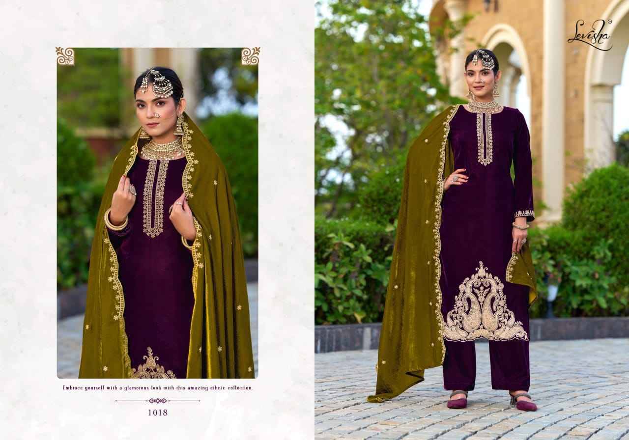 Aarushi By Levisha 1013 To 1018 Series Festive Suits Beautiful Fancy Colorful Stylish Party Wear & Occasional Wear Pure Velvet Dresses At Wholesale Price