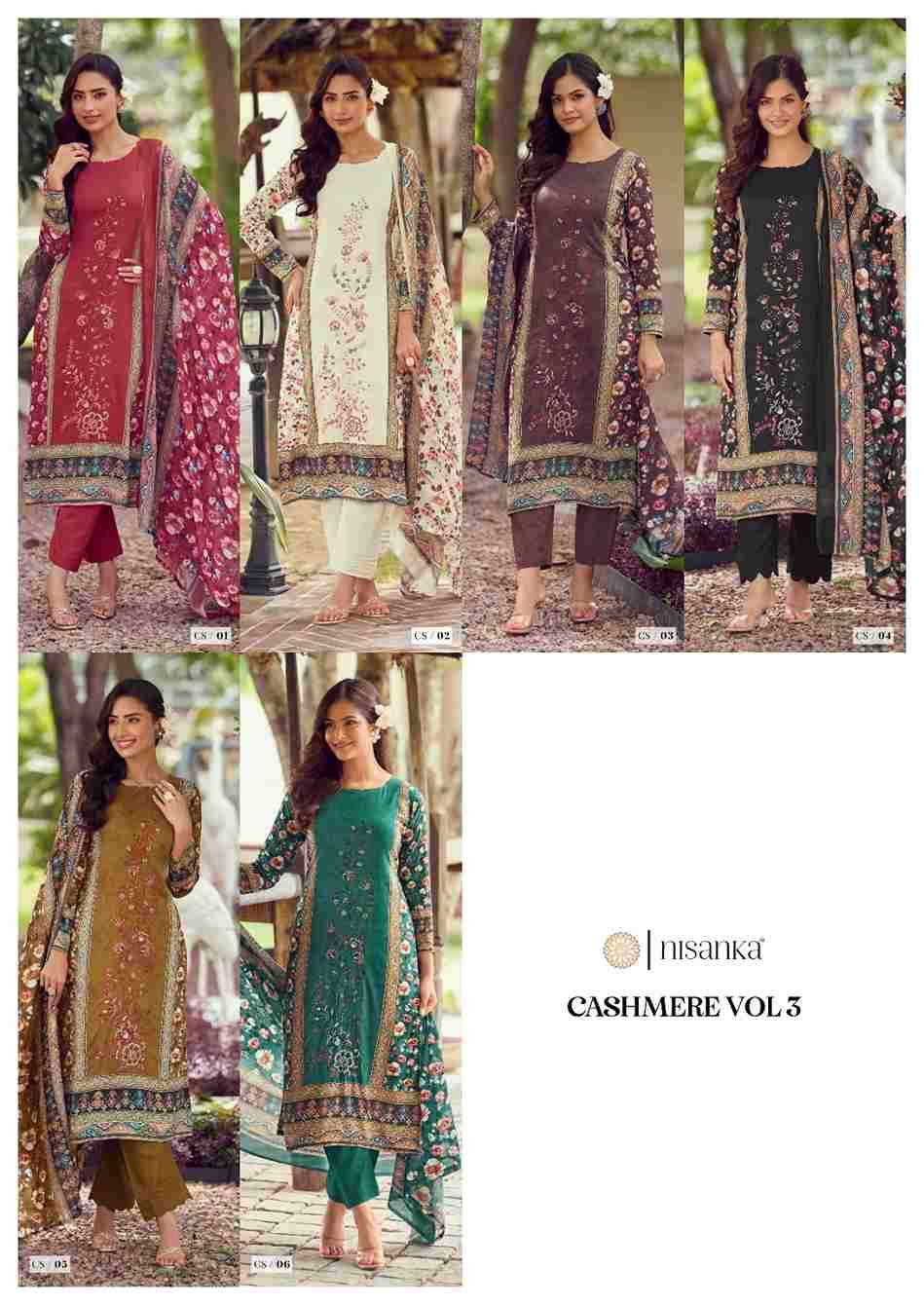 Cashmere Vol-3 By Nisanka 01 To 06 Series Wholesale Designer Festive Suits Collection Beautiful Stylish Fancy Colorful Party Wear & Occasional Wear Pure Viscose Lawn Print Dresses At Wholesale Price