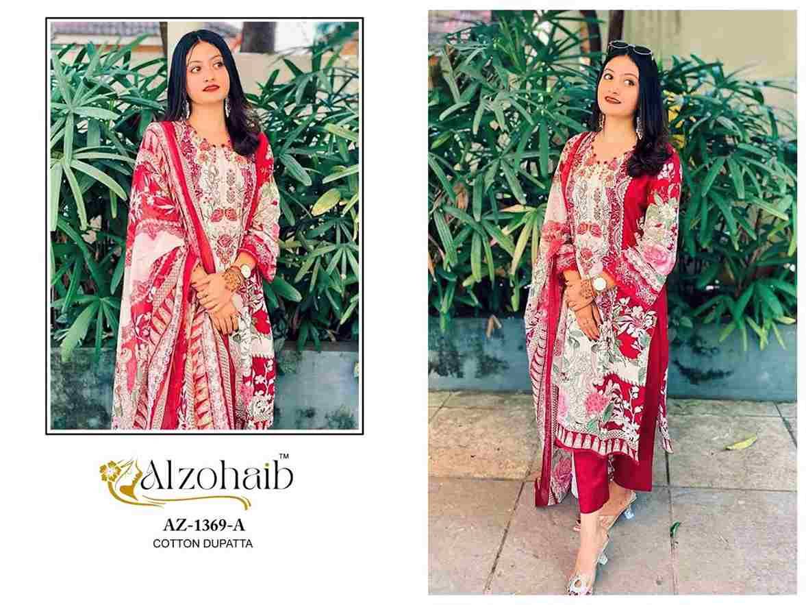 Alzohaib 1369 Colours By Alzohaib 1369-A To 1369-D Series Beautiful Pakistani Suits Stylish Fancy Colorful Party Wear & Occasional Wear Pure Cotton Print Dresses At Wholesale Price
