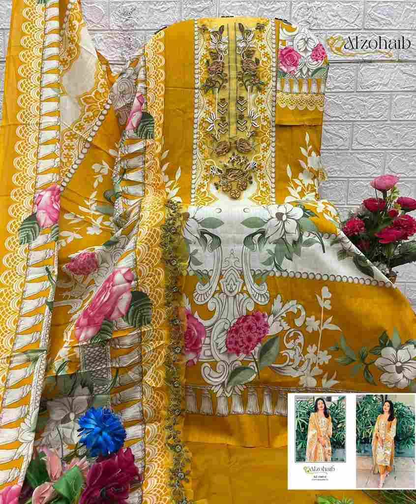 Alzohaib 1369 Colours By Alzohaib 1369-A To 1369-D Series Beautiful Pakistani Suits Stylish Fancy Colorful Party Wear & Occasional Wear Pure Cotton Print Dresses At Wholesale Price