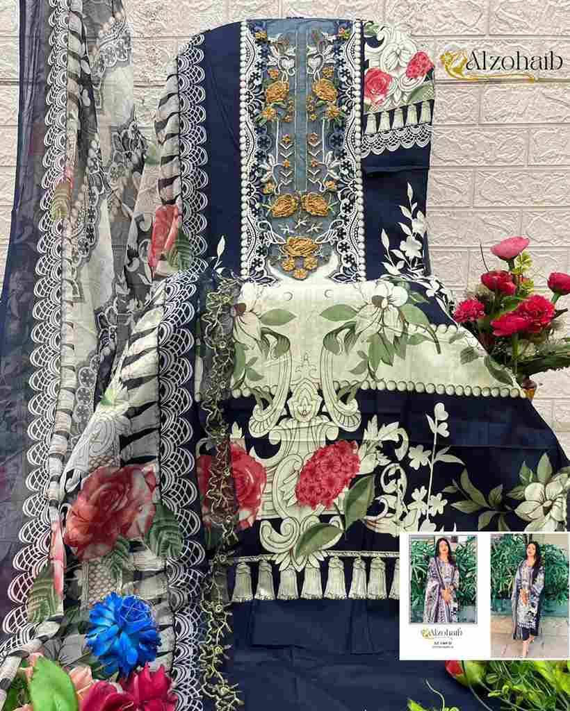 Alzohaib 1369 Colours By Alzohaib 1369-A To 1369-D Series Beautiful Pakistani Suits Stylish Fancy Colorful Party Wear & Occasional Wear Pure Cotton Print Dresses At Wholesale Price