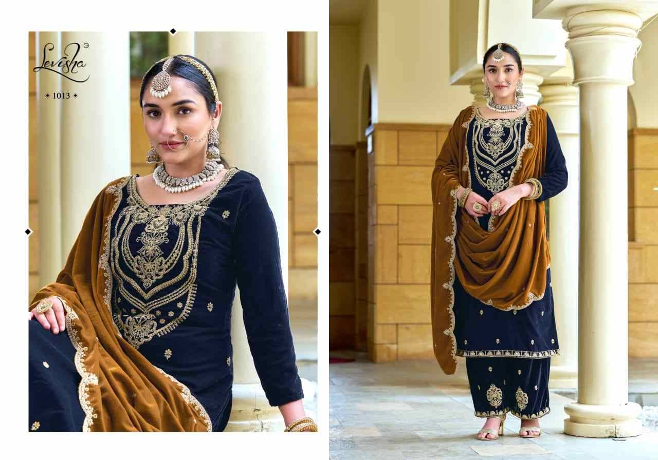 Riwaaz Vol-2 By Levisha 1013 To 1018 Series Festive Suits Beautiful Fancy Colorful Stylish Party Wear & Occasional Wear Pure Velvet Dresses At Wholesale Price