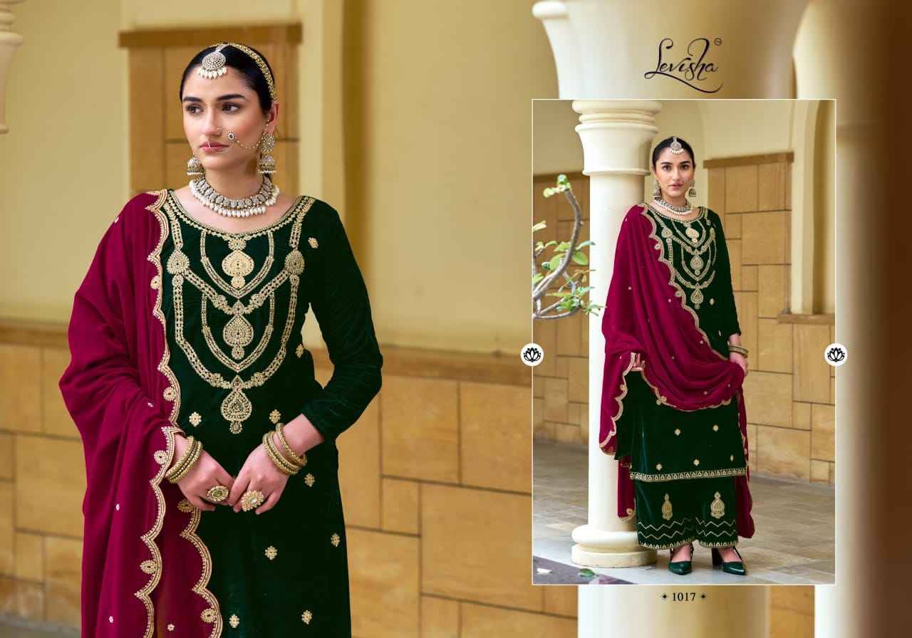 Riwaaz Vol-2 By Levisha 1013 To 1018 Series Festive Suits Beautiful Fancy Colorful Stylish Party Wear & Occasional Wear Pure Velvet Dresses At Wholesale Price