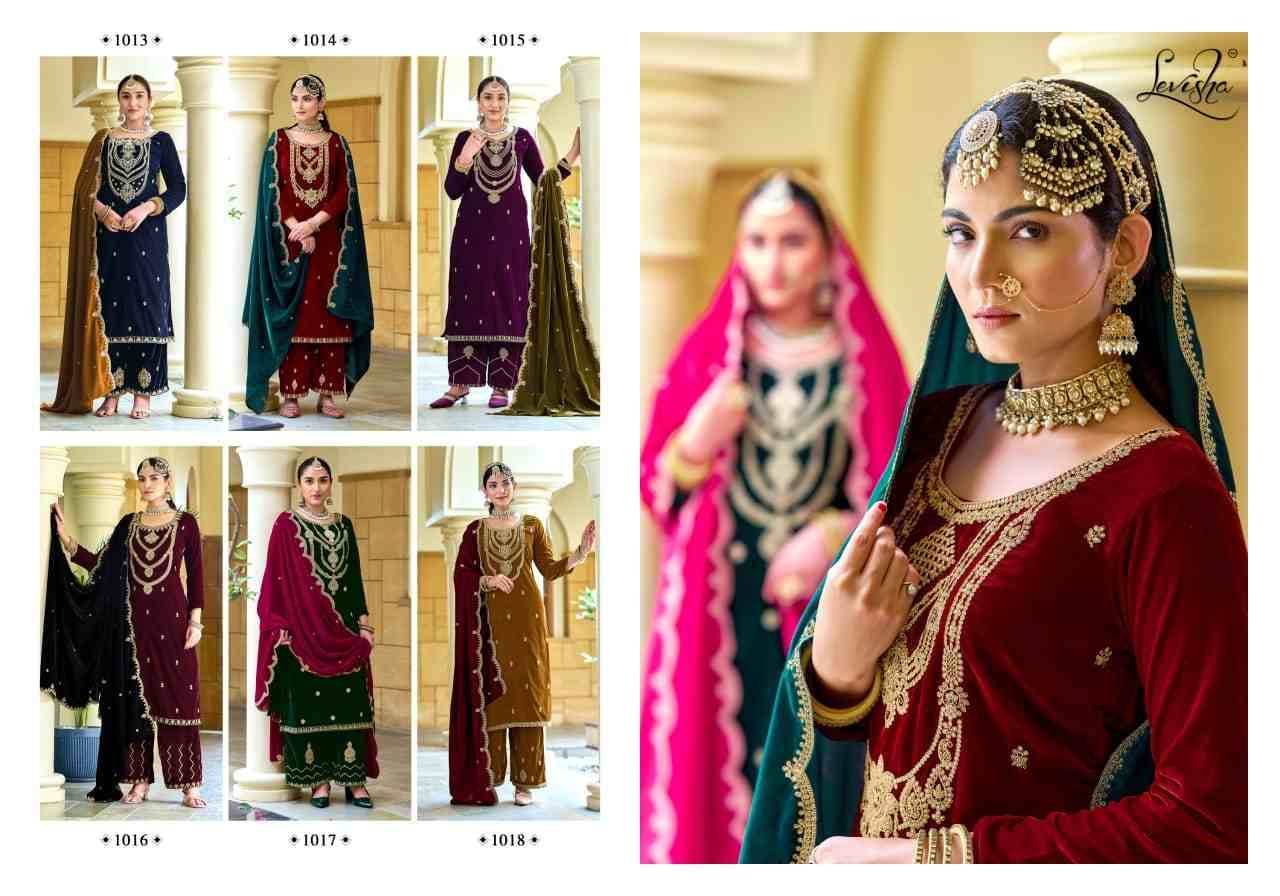 Riwaaz Vol-2 By Levisha 1013 To 1018 Series Festive Suits Beautiful Fancy Colorful Stylish Party Wear & Occasional Wear Pure Velvet Dresses At Wholesale Price