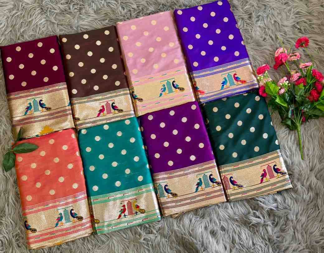 Vv-Maharani By Fashid Wholesale 01 To 08 Series Indian Traditional Wear Collection Beautiful Stylish Fancy Colorful Party Wear & Occasional Wear Paithani Silk Sarees At Wholesale Price