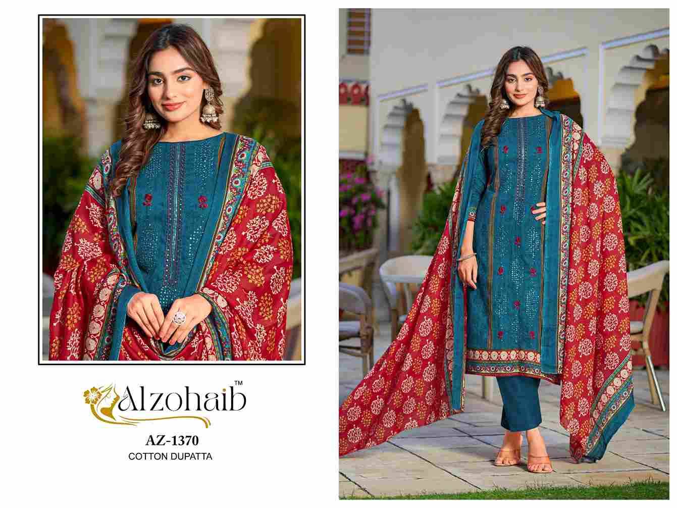 Asmaa By Alzohaib 1370 To 1373 Series Beautiful Pakistani Suits Stylish Fancy Colorful Party Wear & Occasional Wear Pure Cotton Print Dresses At Wholesale Price