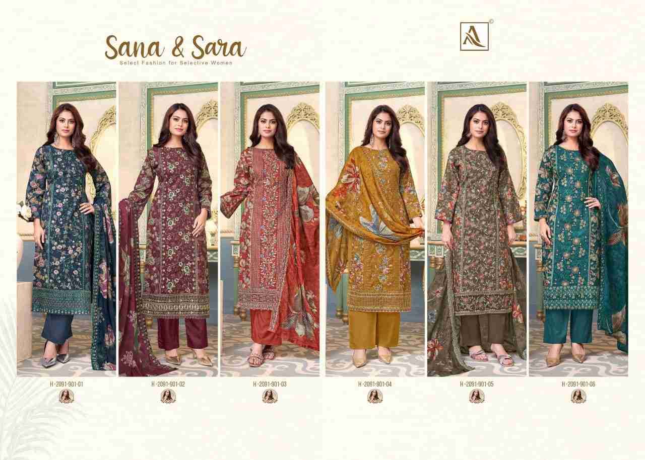 Sana And Sara By Alok Suit 2091-901-01 To 2091-901-06 Series Beautiful Festive Suits Stylish Fancy Colorful Casual Wear & Ethnic Wear Pure Cambric Cotton Print Dresses At Wholesale Price