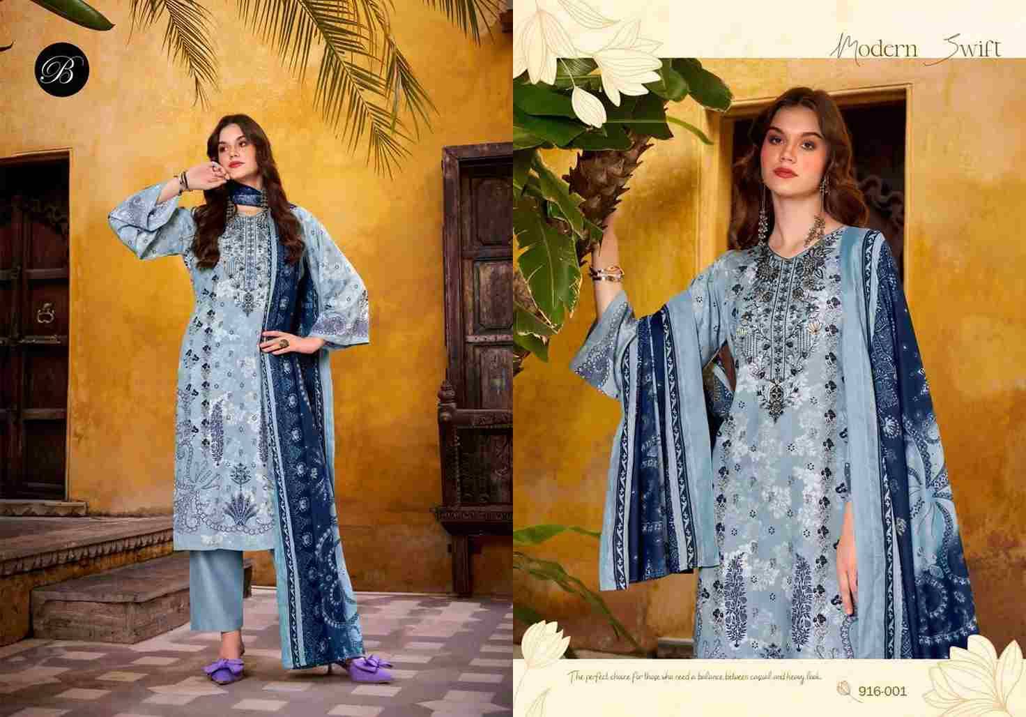 Naira Vol-123 By Belliza 916-001 To 916-008 Series Beautiful Festive Suits Stylish Fancy Colorful Casual Wear & Ethnic Wear Pure Cotton Print Dresses At Wholesale Price