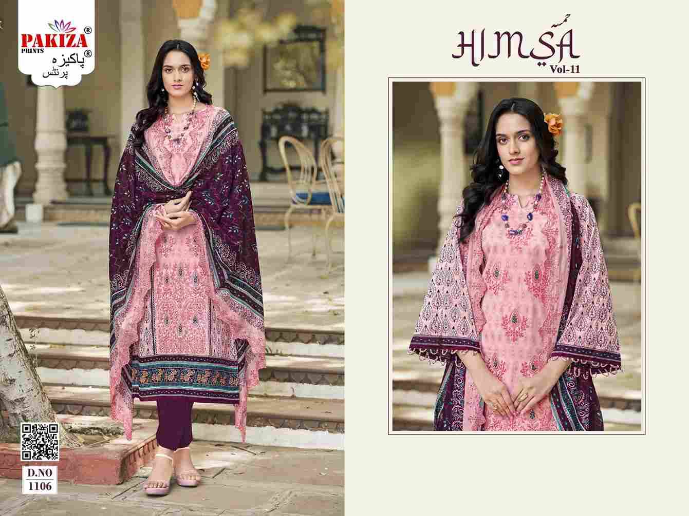Himsa Vol-11 By Pakiza Prints 1101 To 1110 Series Beautiful Festive Suits Stylish Fancy Colorful Party Wear & Occasional Wear Lawn Cotton Dresses At Wholesale Price