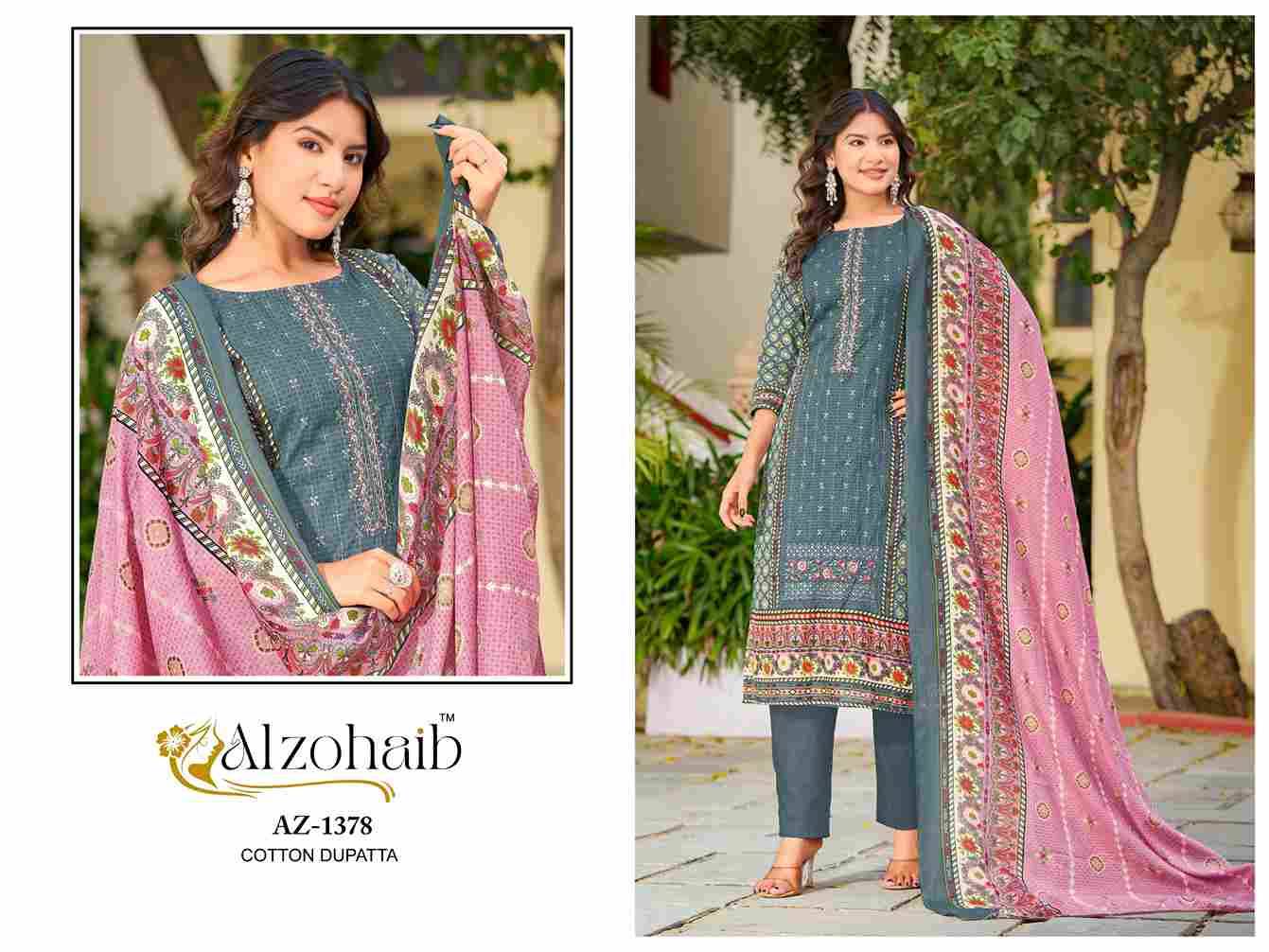 Haseena By Alzohaib 1378 To 1381 Series Beautiful Pakistani Suits Stylish Fancy Colorful Party Wear & Occasional Wear Pure Cotton Print Dresses At Wholesale Price