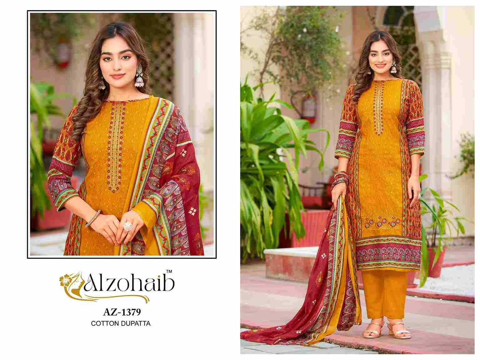 Haseena By Alzohaib 1378 To 1381 Series Beautiful Pakistani Suits Stylish Fancy Colorful Party Wear & Occasional Wear Pure Cotton Print Dresses At Wholesale Price