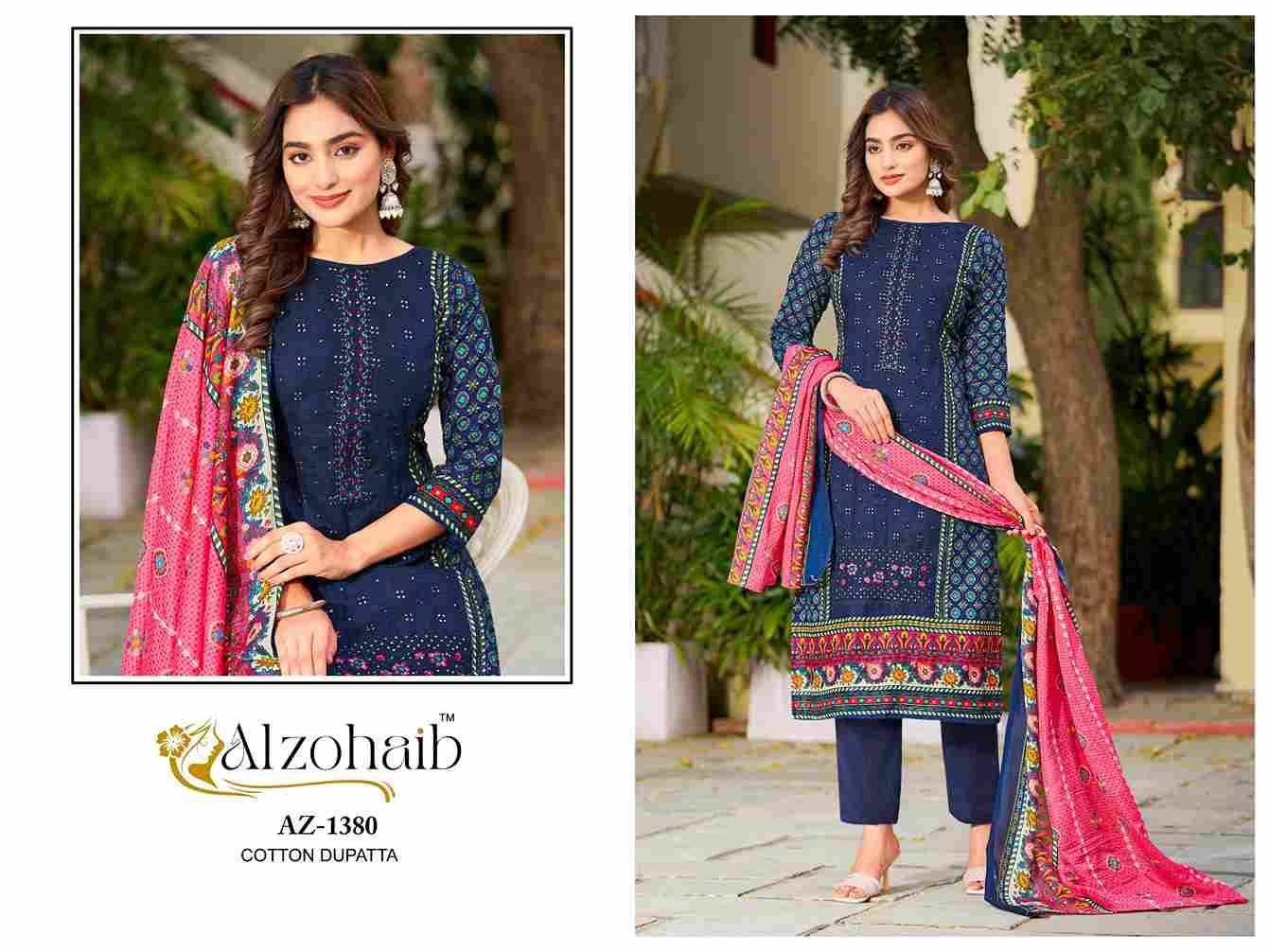 Haseena By Alzohaib 1378 To 1381 Series Beautiful Pakistani Suits Stylish Fancy Colorful Party Wear & Occasional Wear Pure Cotton Print Dresses At Wholesale Price