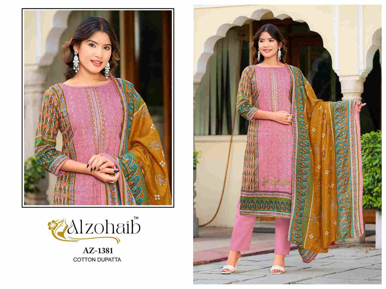 Haseena By Alzohaib 1378 To 1381 Series Beautiful Pakistani Suits Stylish Fancy Colorful Party Wear & Occasional Wear Pure Cotton Print Dresses At Wholesale Price
