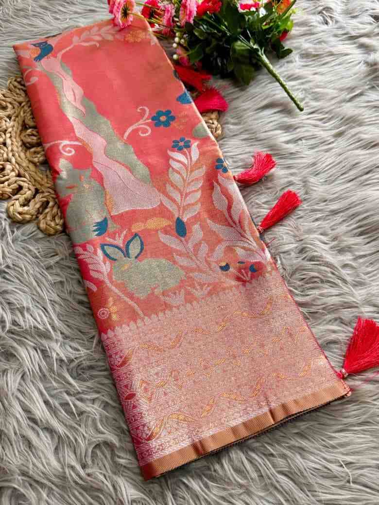 Vv-57 By Fashid Wholesale 01 To 08 Series Indian Traditional Wear Collection Beautiful Stylish Fancy Colorful Party Wear & Occasional Wear Tissue Silk Sarees At Wholesale Price