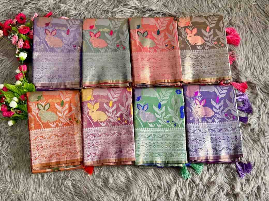 Vv-57 By Fashid Wholesale 01 To 08 Series Indian Traditional Wear Collection Beautiful Stylish Fancy Colorful Party Wear & Occasional Wear Tissue Silk Sarees At Wholesale Price