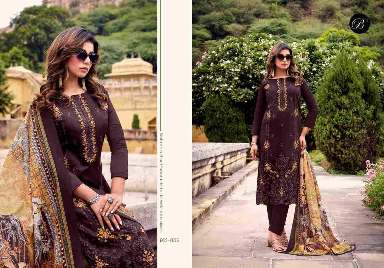 Zarqash Vol-12 By Belliza 921-001 To 921-006 Series Beautiful Festive Suits Stylish Fancy Colorful Casual Wear & Ethnic Wear Pure Jam Dresses At Wholesale Price