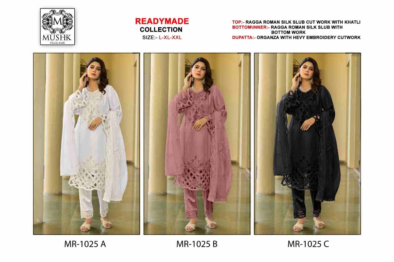 Mushk Hit Design 1025 Colours By Mushk 1025-A To 1025-C Series Beautiful Winter Collection Pakistani Suits Stylish Fancy Colorful Casual Wear & Ethnic Wear Roman Silk Dresses At Wholesale Price