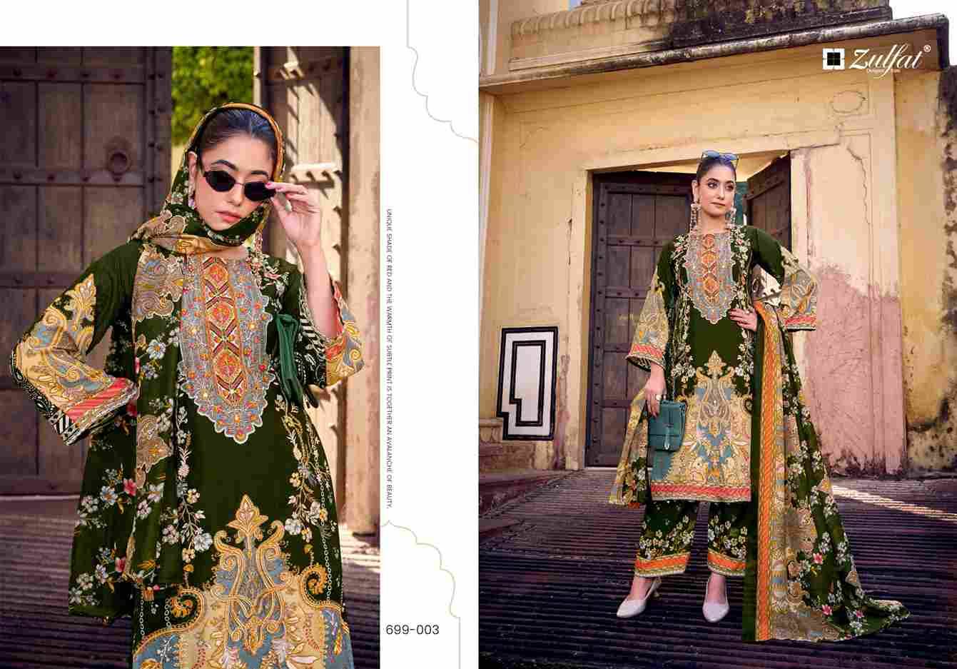 Shaheena By Zulfat 699-001 To 699-008 Series Beautiful Festive Suits Colorful Stylish Fancy Casual Wear & Ethnic Wear Pure Rayon With Embroidered Dresses At Wholesale Price