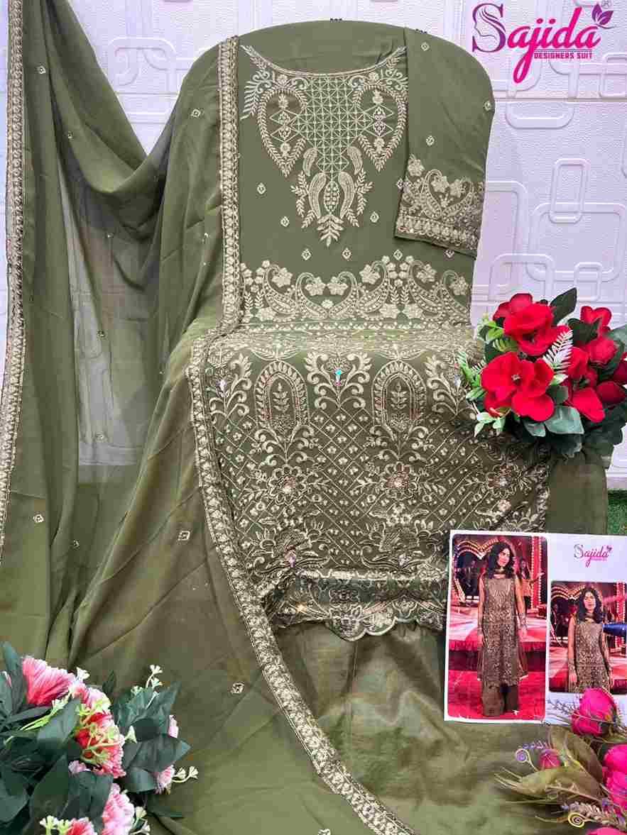 Samaira Vol-3 By Sajida Designer Suits 1094 To 1096 Series Beautiful Pakistani Suits Colorful Stylish Fancy Casual Wear & Ethnic Wear Faux Georgette Embroidered Dresses At Wholesale Price