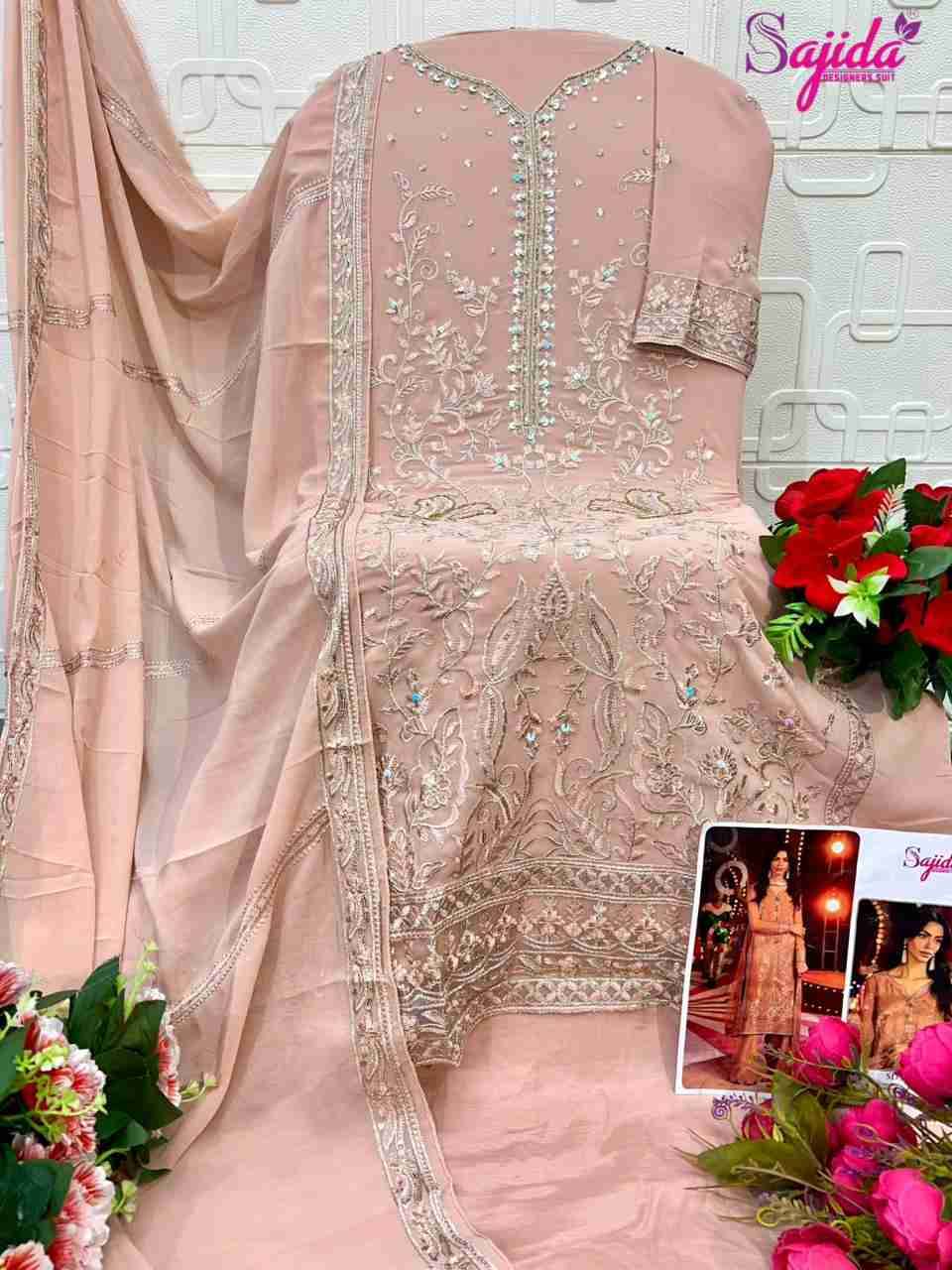 Samaira Vol-3 By Sajida Designer Suits 1094 To 1096 Series Beautiful Pakistani Suits Colorful Stylish Fancy Casual Wear & Ethnic Wear Faux Georgette Embroidered Dresses At Wholesale Price