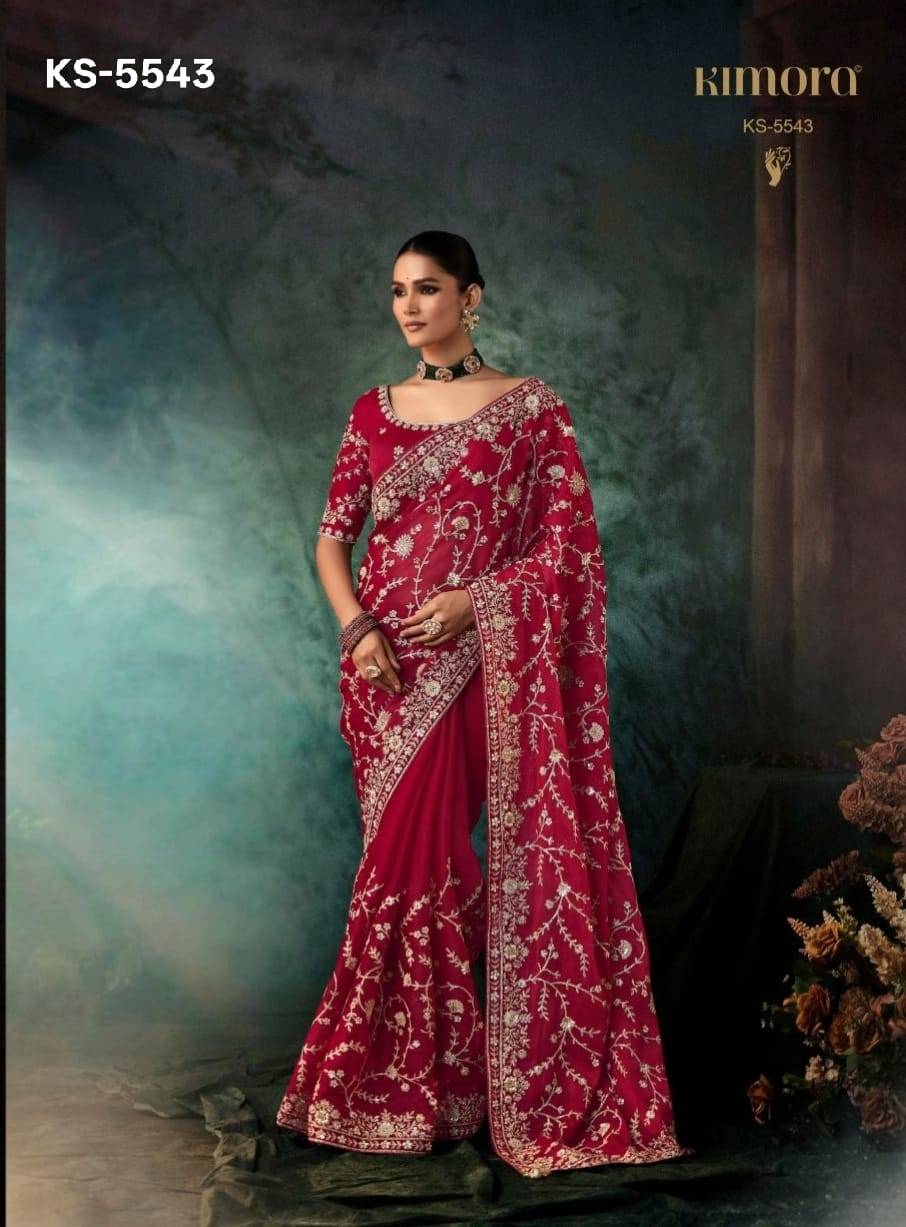 Bridal By Kimora Fashion 5541 To 5551 Series Indian Traditional Wear Collection Beautiful Stylish Fancy Colorful Party Wear & Occasional Wear Fancy Sarees At Wholesale Price