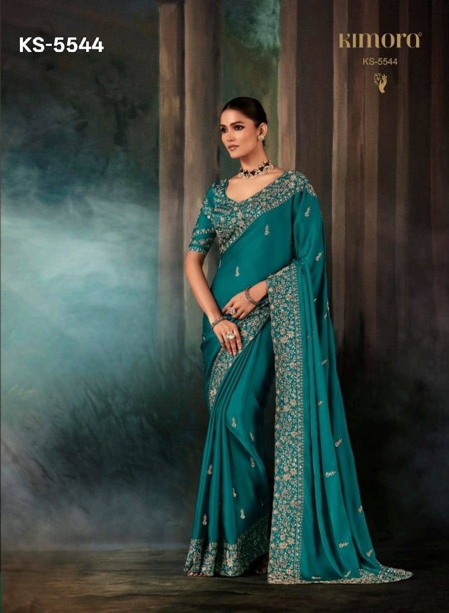 Bridal By Kimora Fashion 5541 To 5551 Series Indian Traditional Wear Collection Beautiful Stylish Fancy Colorful Party Wear & Occasional Wear Fancy Sarees At Wholesale Price