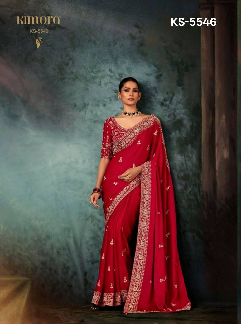 Bridal By Kimora Fashion 5541 To 5551 Series Indian Traditional Wear Collection Beautiful Stylish Fancy Colorful Party Wear & Occasional Wear Fancy Sarees At Wholesale Price