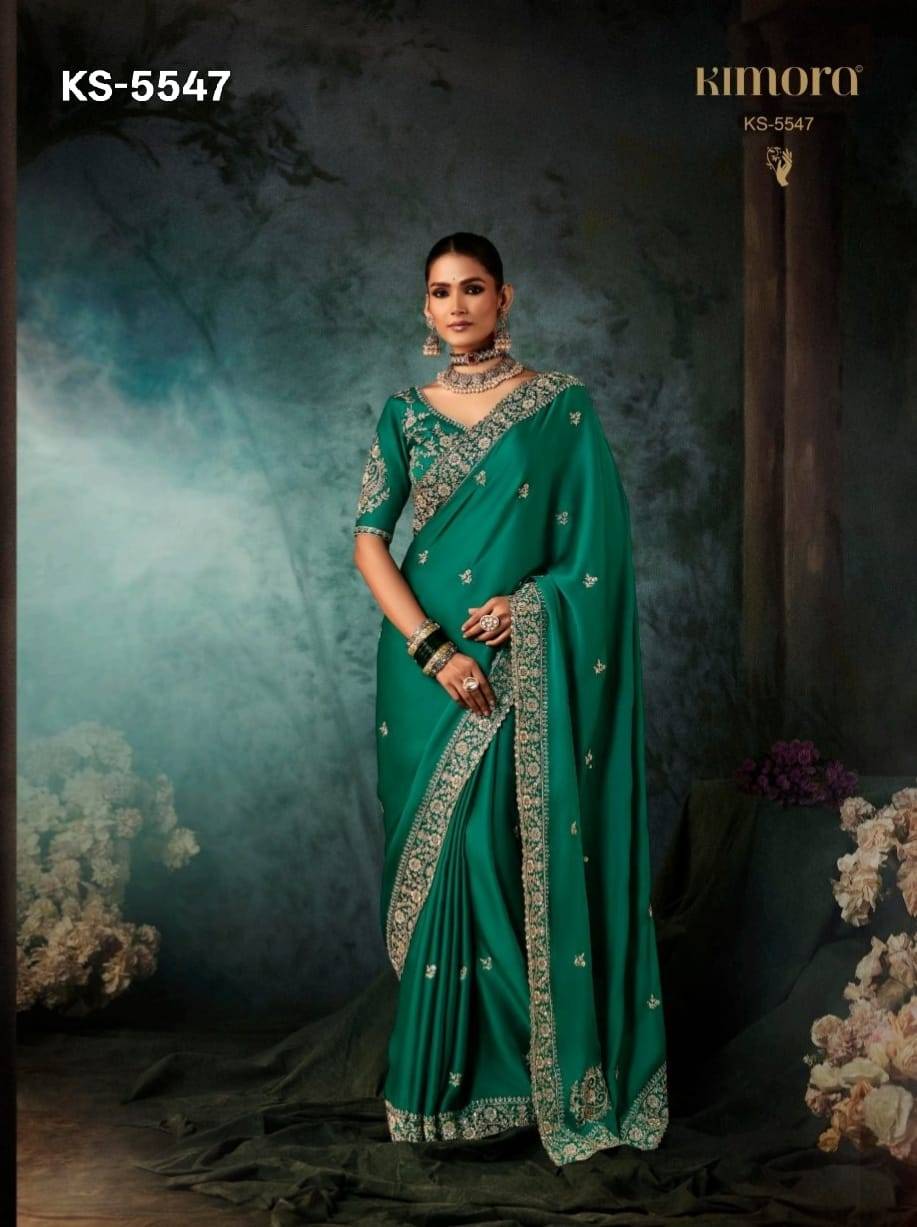 Bridal By Kimora Fashion 5541 To 5551 Series Indian Traditional Wear Collection Beautiful Stylish Fancy Colorful Party Wear & Occasional Wear Fancy Sarees At Wholesale Price